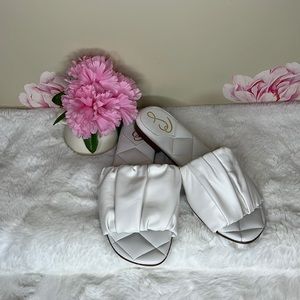 Sam Edelman Briar Slide Sandal-Bright White Leather. NWOB.  #59